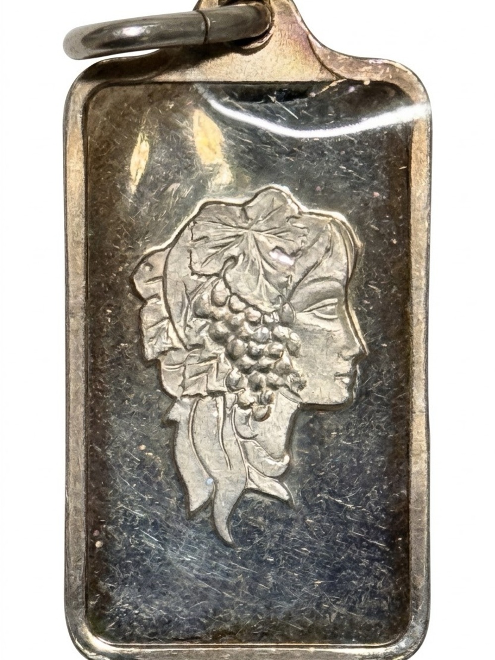Vintage 1970’s PAMP Suisse 5g Fine Silver Pendant Art Bar, Four Seasons: Autumn